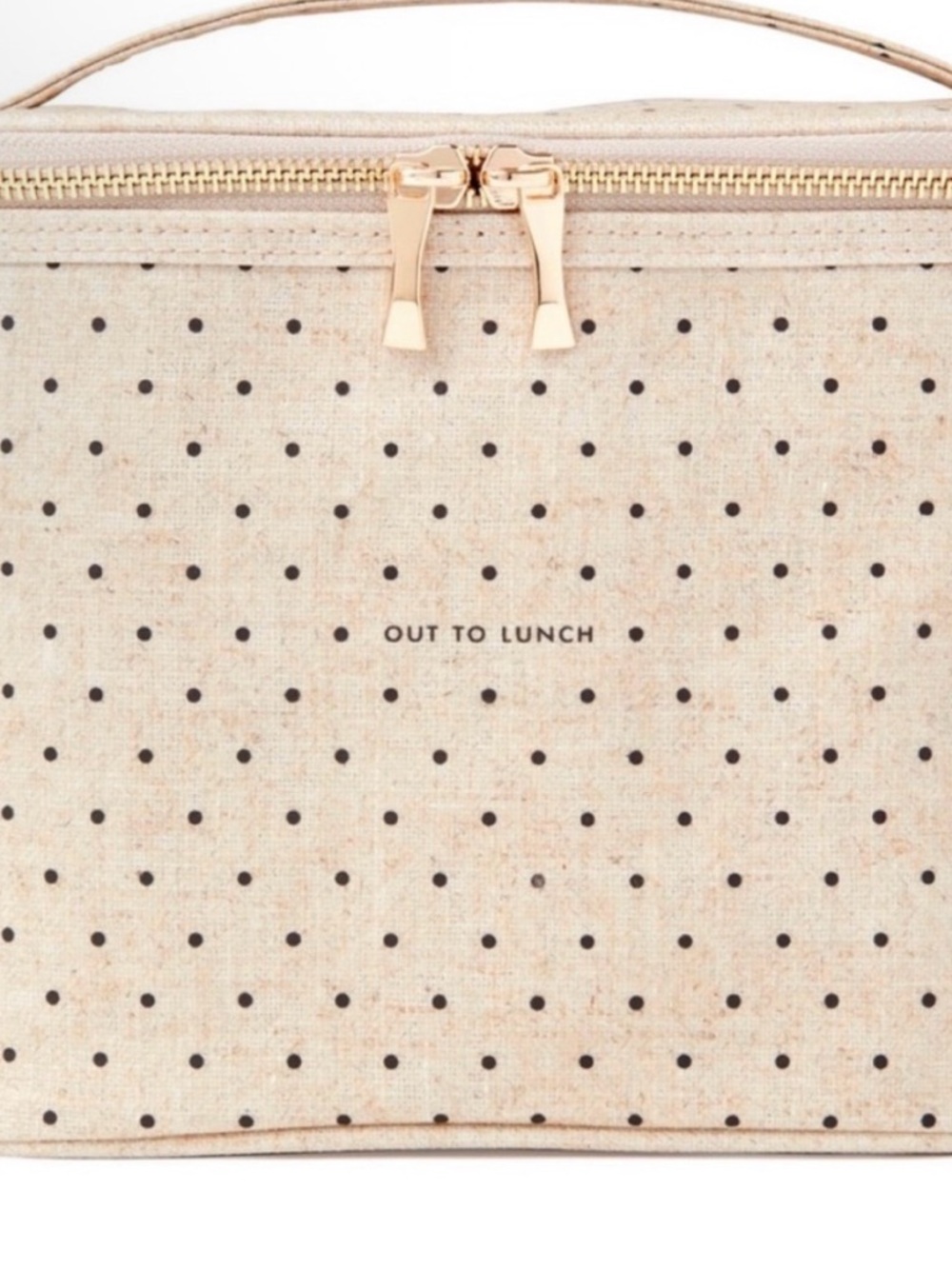 Kate Spade Out To Lunch Polka Dot Lunch Bag - Beige with Black Dots